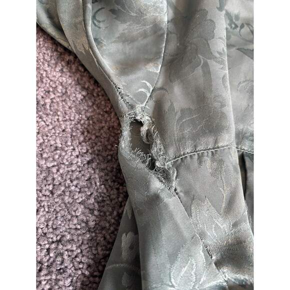 Victoria's Secret Gold Label Satin Sleep Shirt/Dress - Sage Green - size S/P - Picture 9 of 13